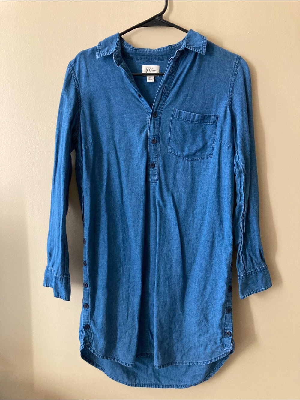 J crew indigo denim color shirt dress tunic